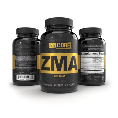 5% Nutrition Core ZMA (with Boron) | Promotes Recovery by Restoring Levels of Zinc, Magnesium & Vitamin B-6 (90 Capsules) 5% NutritionBuy Supplements Australia