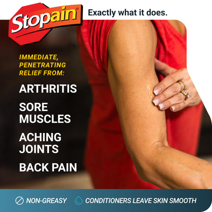 Stopain Pain Relief Gel 16oz, USA Made, Max Strength Fast Acting with Menthol, MSM, Glucosamine for Joint Pain, Back Pain, Arthritis, Knee, Neck Pain, HSA FSA Approved OTC Topical Analgesic Product StopainBuy Supplements Australia