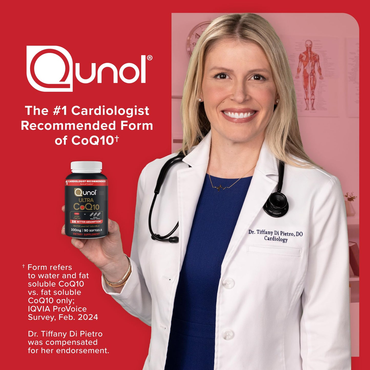 Qunol Ultra CoQ10 100mg Softgels- 3x Better Absorption, Antioxidant for Heart Health & Energy Production, Coenzyme Q10 Vitamins