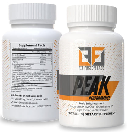 Fit Fusion Labs Peak Performance Natural Male Enhancement & Energy Booster – Tongkat Ali, Maca, Zinc & Ginseng – Supports Stamina, Strength & Recovery – 60 Tablets Fit Fusion LabsBuy Supplements Australia