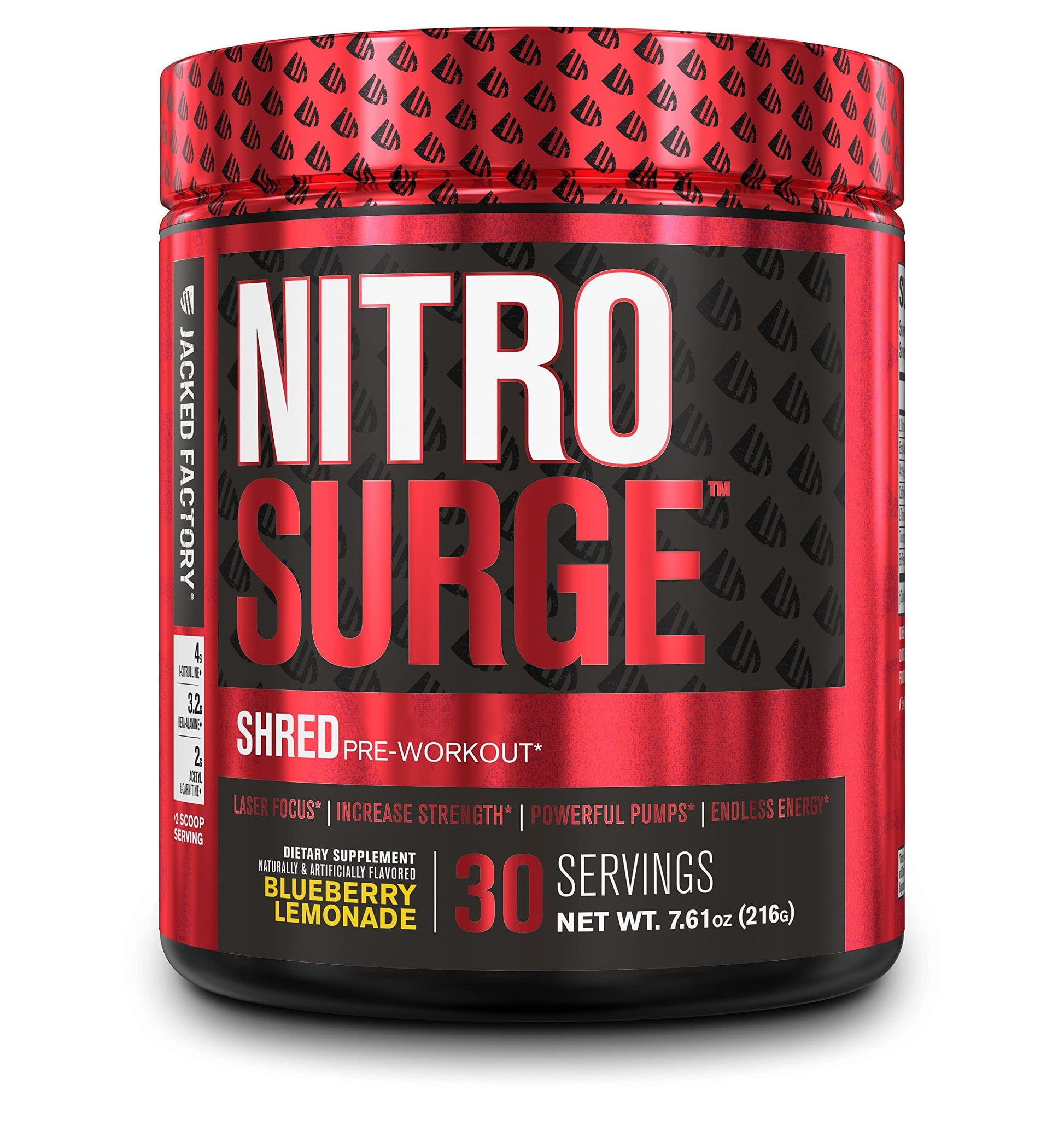 Jacked Factory NITROSURGE Shred Pre Workout Supplement - Energy Jacked FactoryBuy Supplements Australia