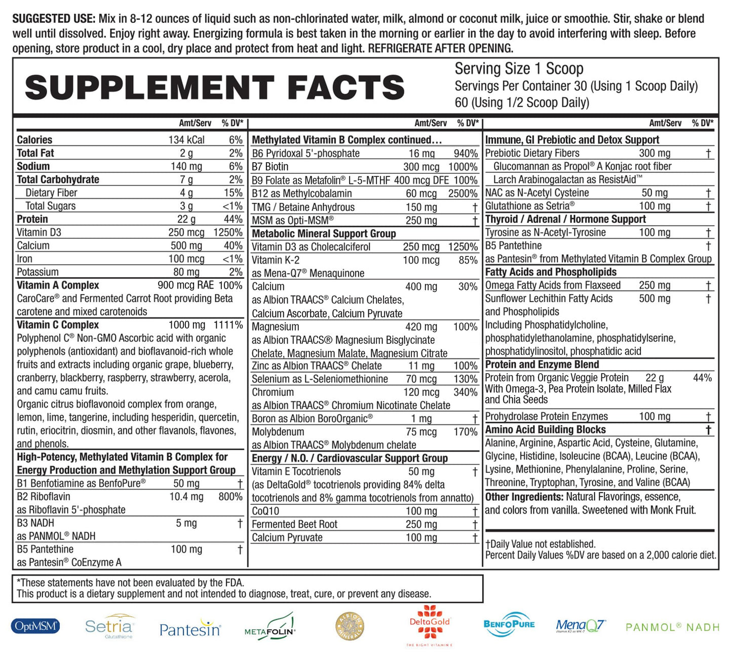Restore Vanilla Veggie Protein | Premium Plant-Based Protein - 100% Natural and Omega 3 Fusion, Including Pea Protein Isolate - Low Carb, Keto, Dairy Free - 30 Day Supply Dr. Tennant's Dr. Tennant'sBuy Supplements Australia