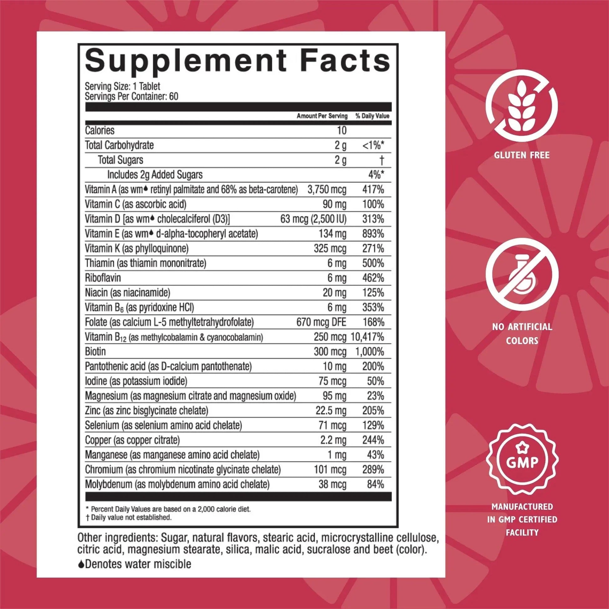 Celebrate Vitamins Multi ADEK Chewables, Iron Free - Daily Bariatric Multivitamin, High Level of Vitamins A, D, E, K & B12 Celebrate Bariatric Supplements