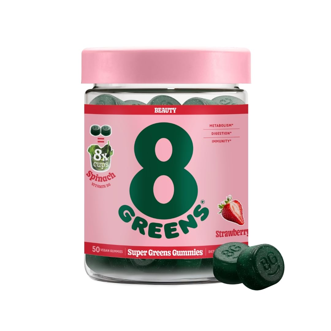 8Greens Skin Gummies with Collagen & Biotin - for Healthy Skin, Hair, and Nails - Maple Wellness Supplements