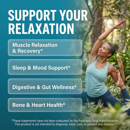 8in1 Magnesium Supplement Complex | Magnesium Glycinate Citrate Malate Gluconate Orotate Carbonate Lactate + Prebiotics Probiotics Digestive Enzymes Magnesio - Maple Wellness Supplements