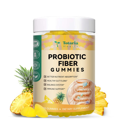 9-in-1 Probiotic Prebiotic Fiber Gummies for Adults & Teens, Fiber Supplement Pro with 5 Billion CFU Bacillus Coagulans, Psyllium Husk, FOS, Inulin, ACV for Digestion - Maple Wellness Supplements