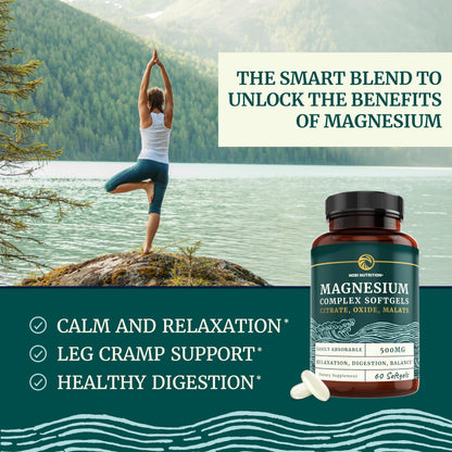 Triple Magnesium Softgels | Citrate, Malate, & Oxide | Highly Absorbable Magnesium Nobi NutritionBuy Supplements Australia