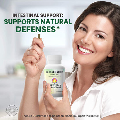 Dr Clark Green Black Walnut Blend - Freeze Dried Hull Dietary Supplement, Extra Strength Formula from All Natural Walnuts, Supports Healthy Intestinal Environment, 360mg, 50 Gelatin Capsules Dr Clark StoreBuy Supplements Australia
