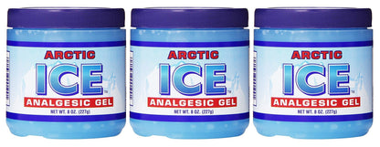 ARCTIC ICE Set of 3 Pain Relief Analgesic Gels! 8oz Each! Temporarily Relieves Muscle Aches, Backaches, Strains, Sprains, Arthritis, Bruises, Sports Injuries! Made in USA! (3) ARCTIC ICEBuy Supplements Australia