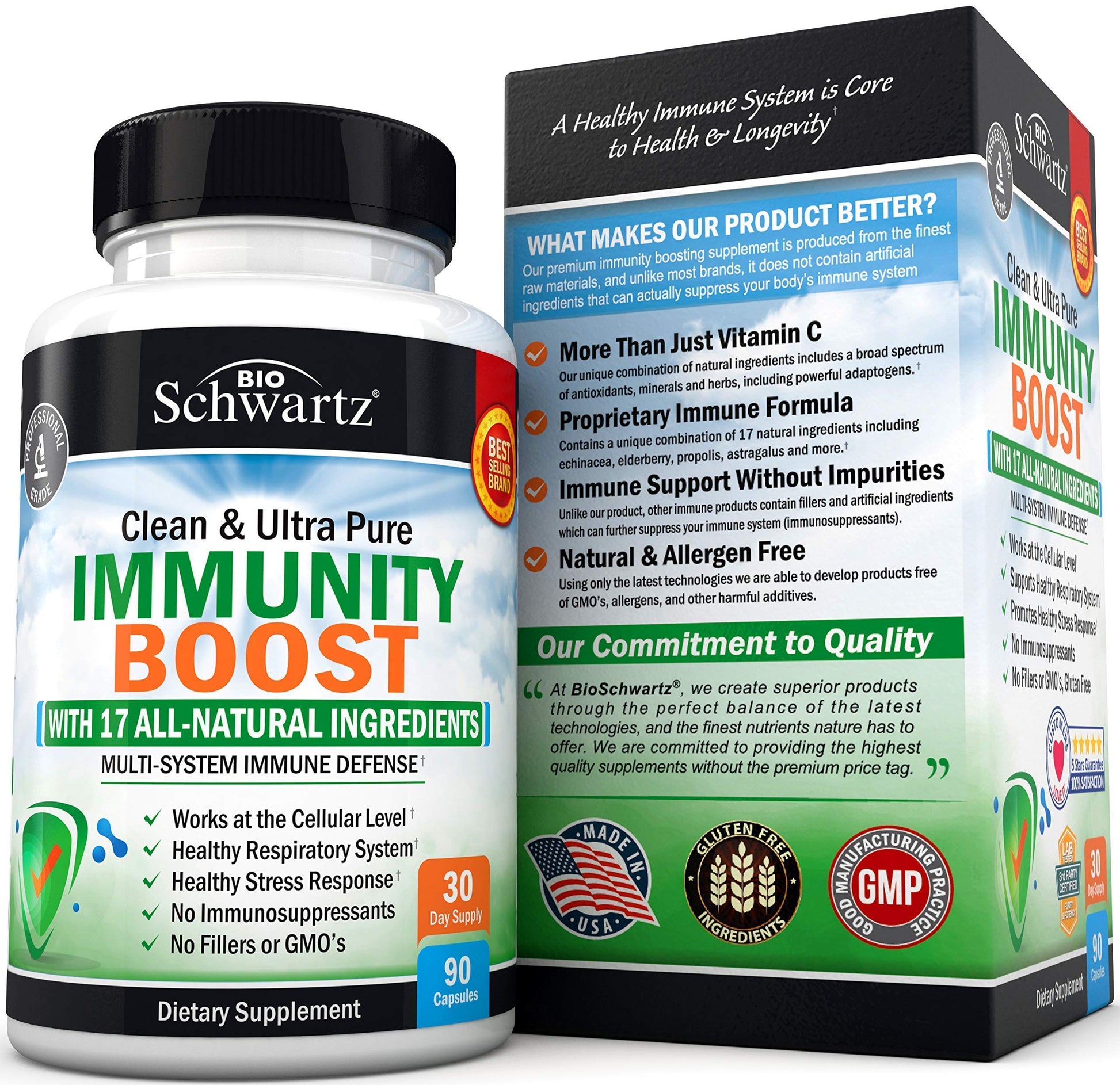 Immune Support Supplement with Vitamin C 1000mg Zinc Elderberry Extract Ginger BioSchwartzBuy Supplements Australia