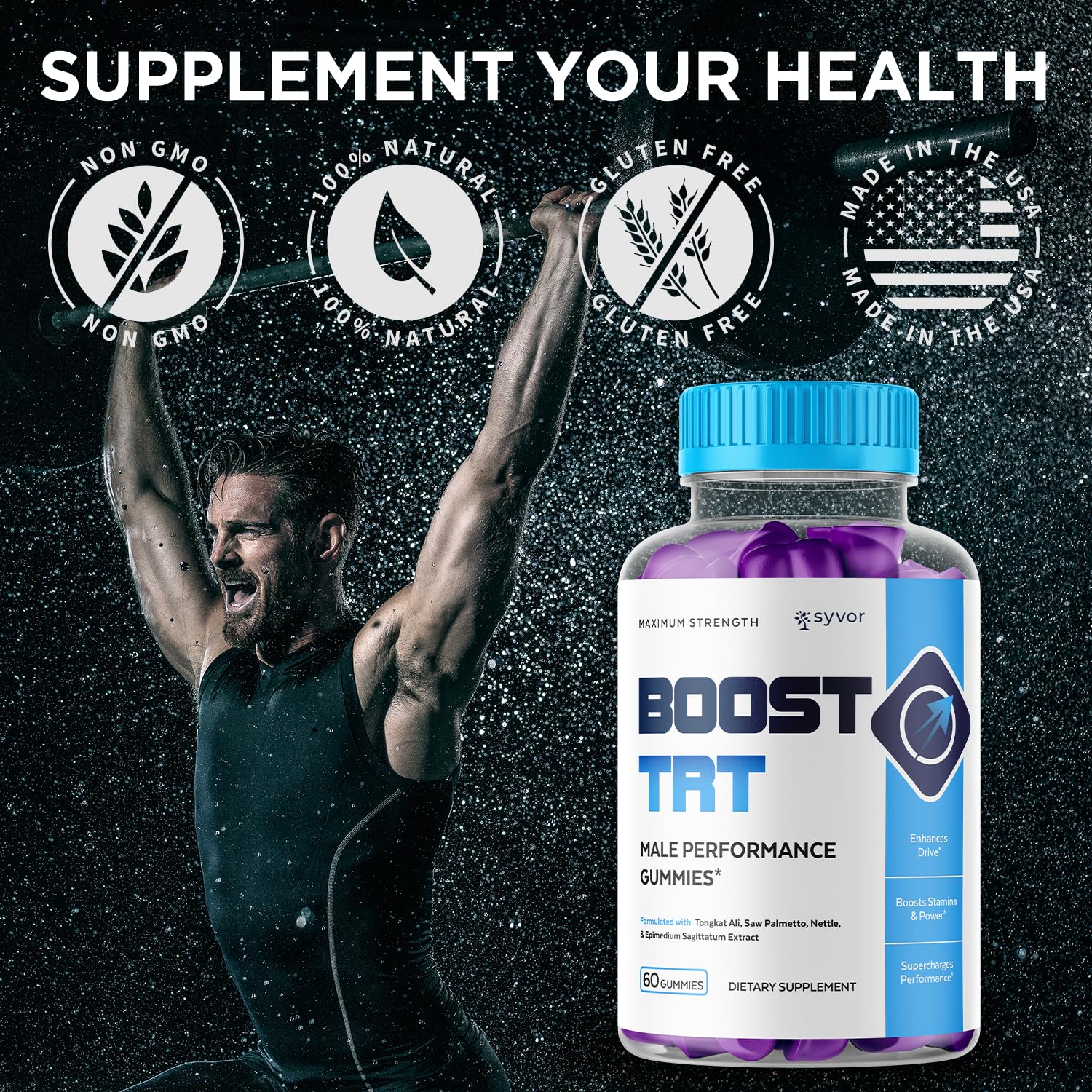 (3 Pack) Boost TRT Gummies for Men, Official Boost TRT Male Performance Gummys with Natural Ingredients, Advanced BoostTRT Men's Gummy Supplement with Maximum Strength Premium Vitamins (180 Gummies) SyvorBuy Supplements Australia