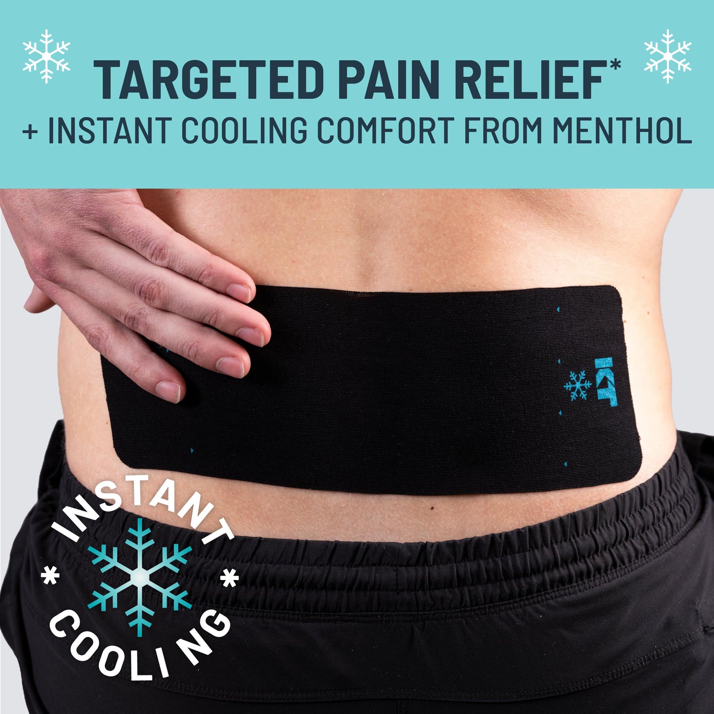 KT Tape, Back Pain Relief Patches, Extra Large 4"x10", Menthol Infused Kinesiology Tape, Cooling Pain Therapy, Everyday Long-Lasting Relief, 4 Count KT TapeBuy Supplements Australia