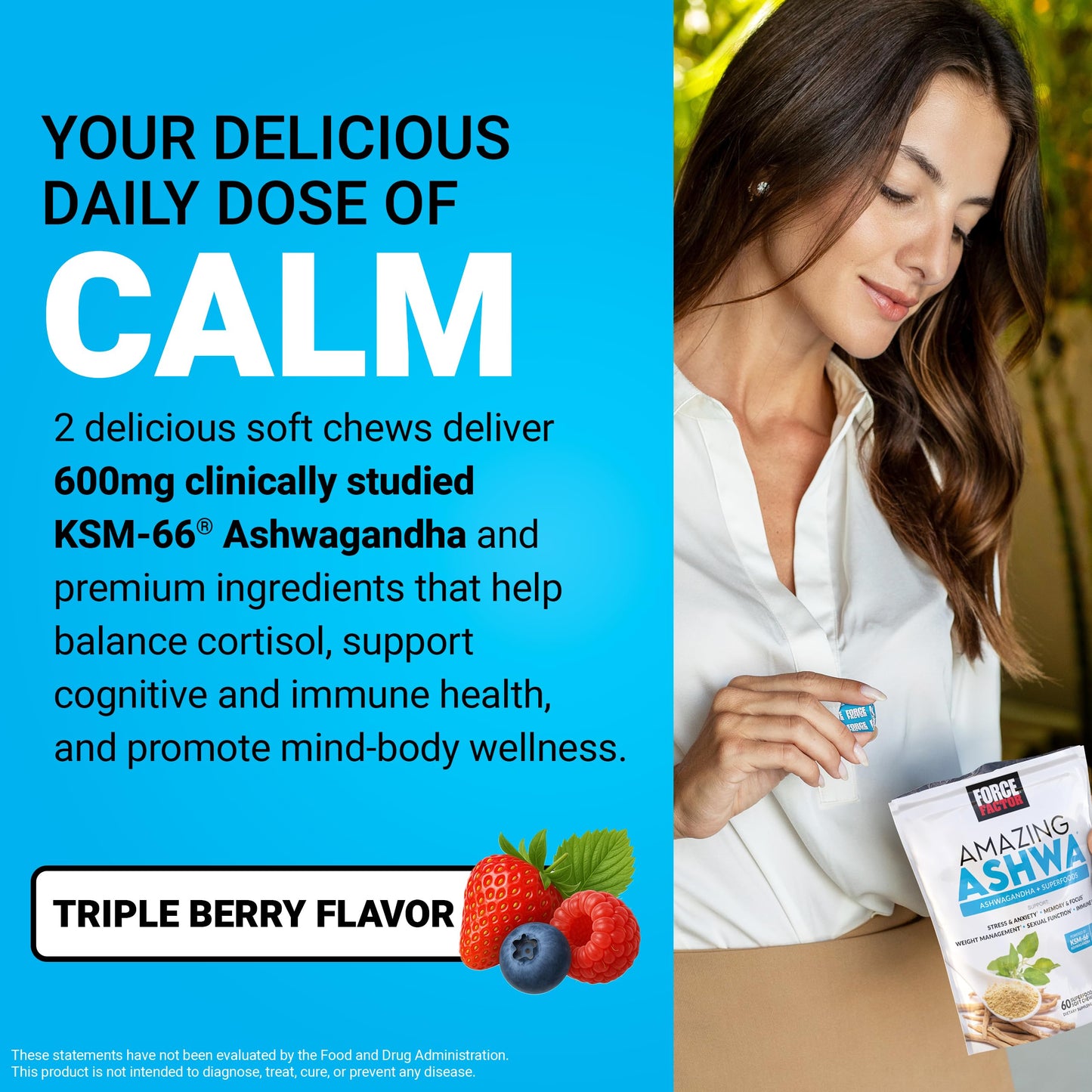 Force Factor Amazing Ashwa for Stress Relief, Memory, Focus, and Immune Support Health, Ashwaganda Supplement with KSM-66 Ashwagandha