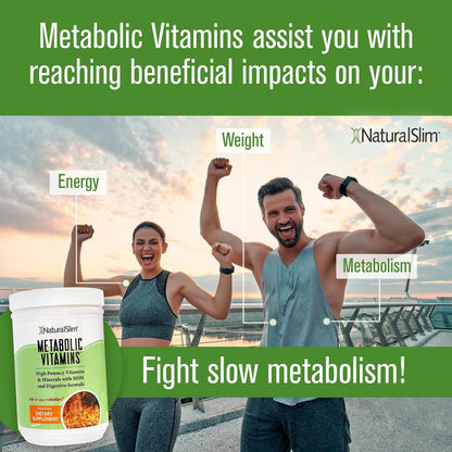 NaturalSlim Metabolic Vitamins - Combination of High Potency Multivitamins, Minerals, B Complex, Msm, & Digestive Formula Supplements NaturalSlim