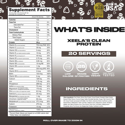 XEELA Plant Based Vegan Protein Powder - Independently Tested - 25g High Protein XEELABuy Supplements Australia