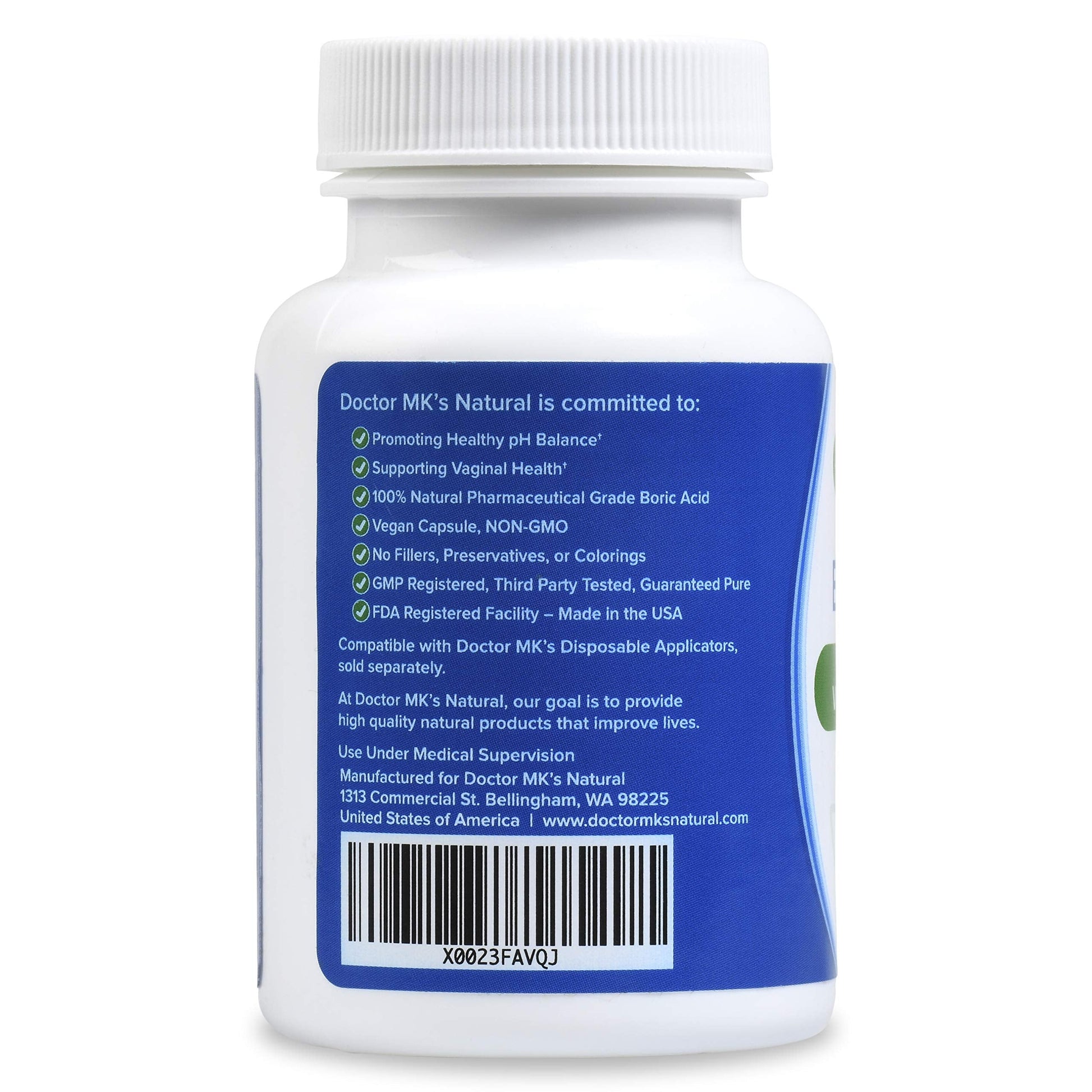 doctor MK's NATURAL Boric Acid Suppositories (600mg) for Healthy Feminine pH Support doctor MK's NATURALBuy Supplements Australia