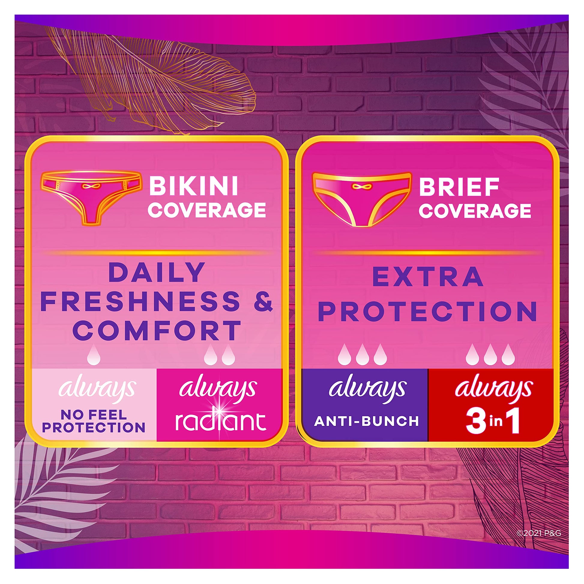 Always Radiant Daily Liners Long Absorbency, Up to 100% Odor-free, 92 Count AlwaysBuy Supplements Australia