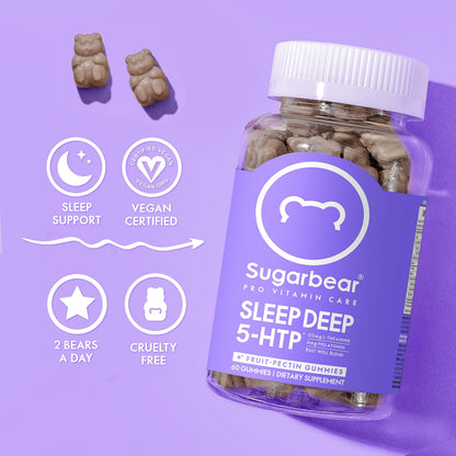 Sugarbear Sleep Aid Gummies for Adults with Melatonin 6mg, Magnesium SugarBearHairBuy Supplements Australia