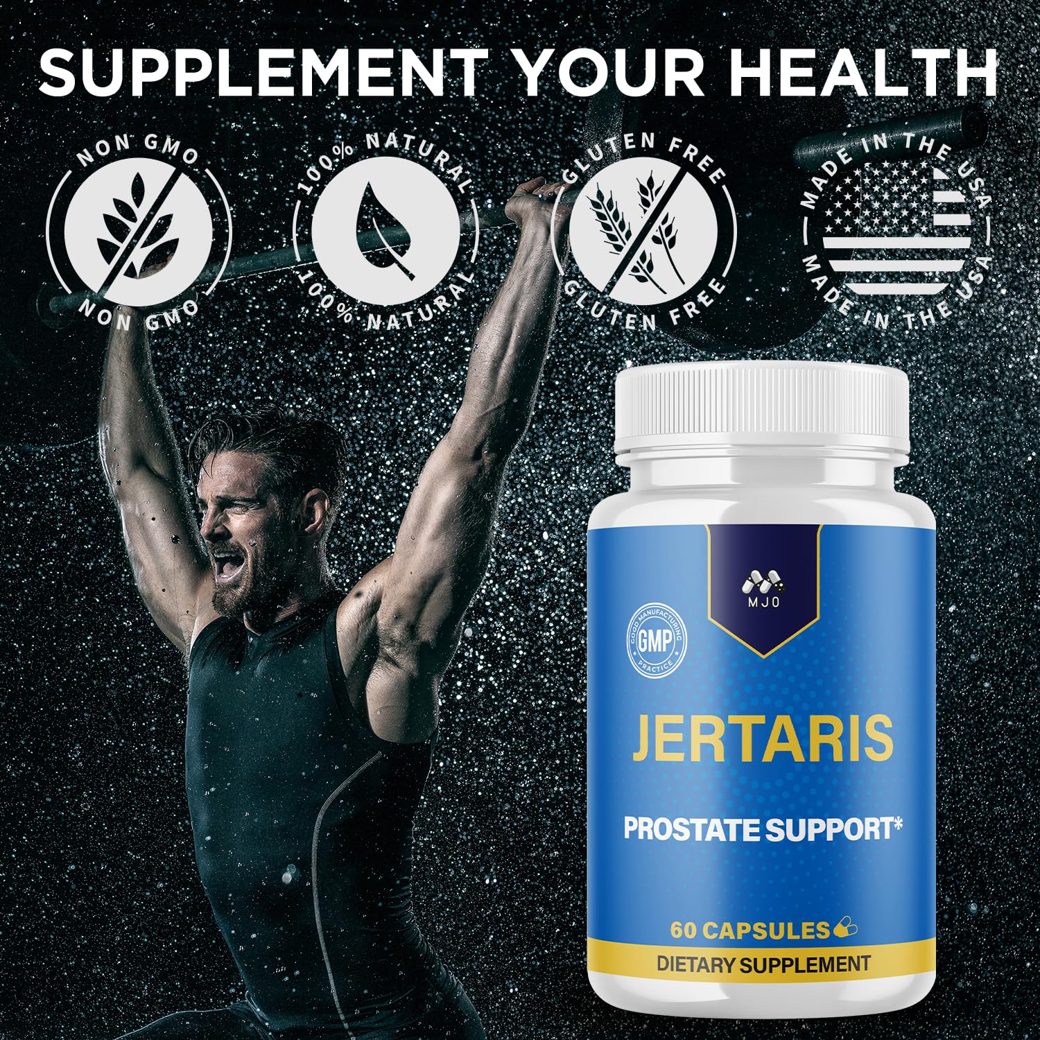 Jertaris Capsules, Official Jertaris Support Pills for men with All Natural Ingredients, Advanced Formula for Optimal Health & Wellness Support with Premium Vitamins for Active Lifestyle (60 Capsules) MJOBuy Supplements Australia