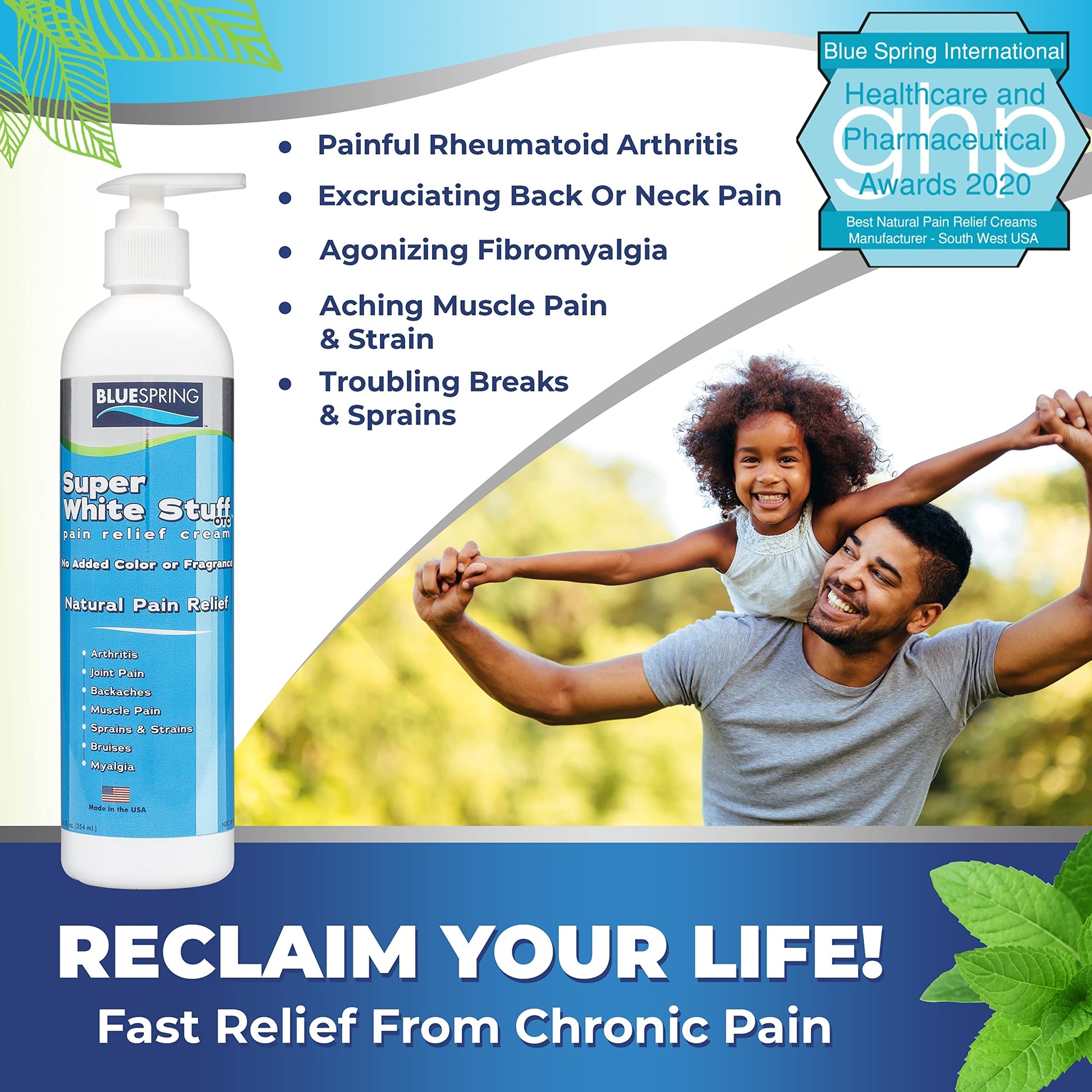 Emu Therapy Super White Stuff OTC 12-oz. Pump Bottle - Natural, Made in USA, Paraben-Free, Works in As Little As 5 Minutes for Joint/Muscle Pain, Backaches, Sprains/Strains, Bruises & More Emu TherapyBuy Supplements Australia