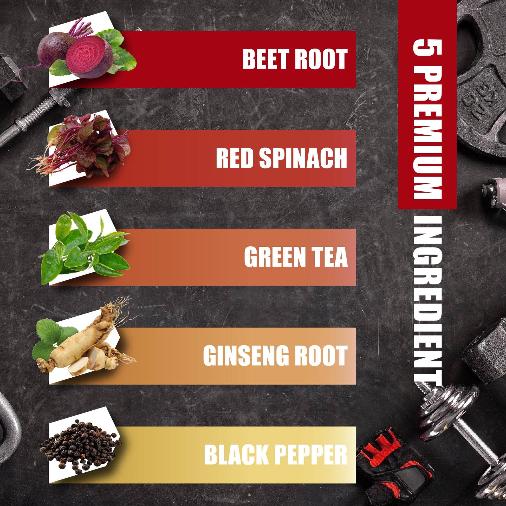 Beet Root Capsules - Green Tea, Red Spinach, Ginseng, Black Pepper - 90 Count - Supports Digestive, Immune System, Energy Levels - 3 Month Supply BMVINVOLBuy Supplements Australia