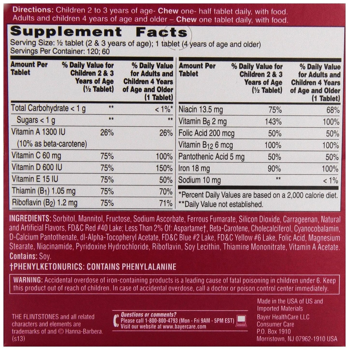 Flintstones Multi Vitamins With Iron, 60 ct Flintstones VitaminsBuy Supplements Australia