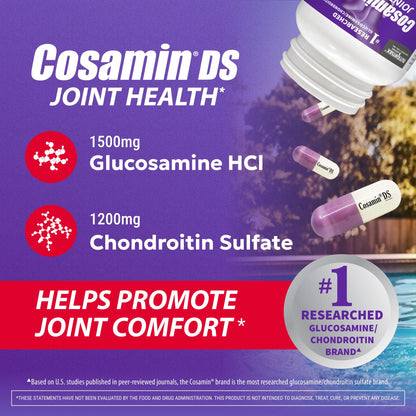 Nutramax Laboratories Cosamin® DS Joint Health Supplement with Glucosamine & Chondroitin for Adult Men & Women, Joint Supplement, 180 Capsules Nutramax LaboratoriesBuy Supplements Australia