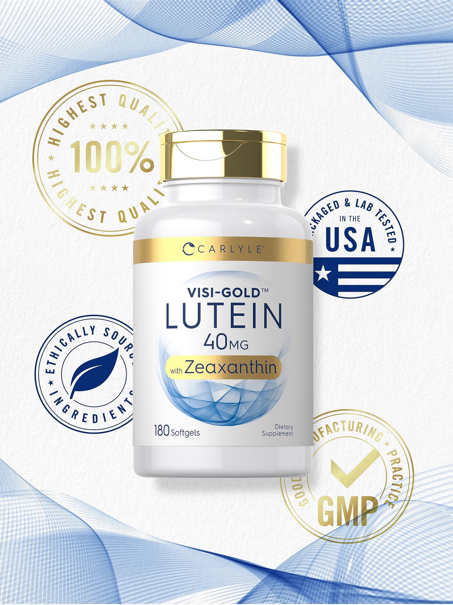 Carlyle Lutein and Zeaxanthin 40 mg | 180 Softgels | Eye Health Vitamins CarlyleBuy Supplements Australia