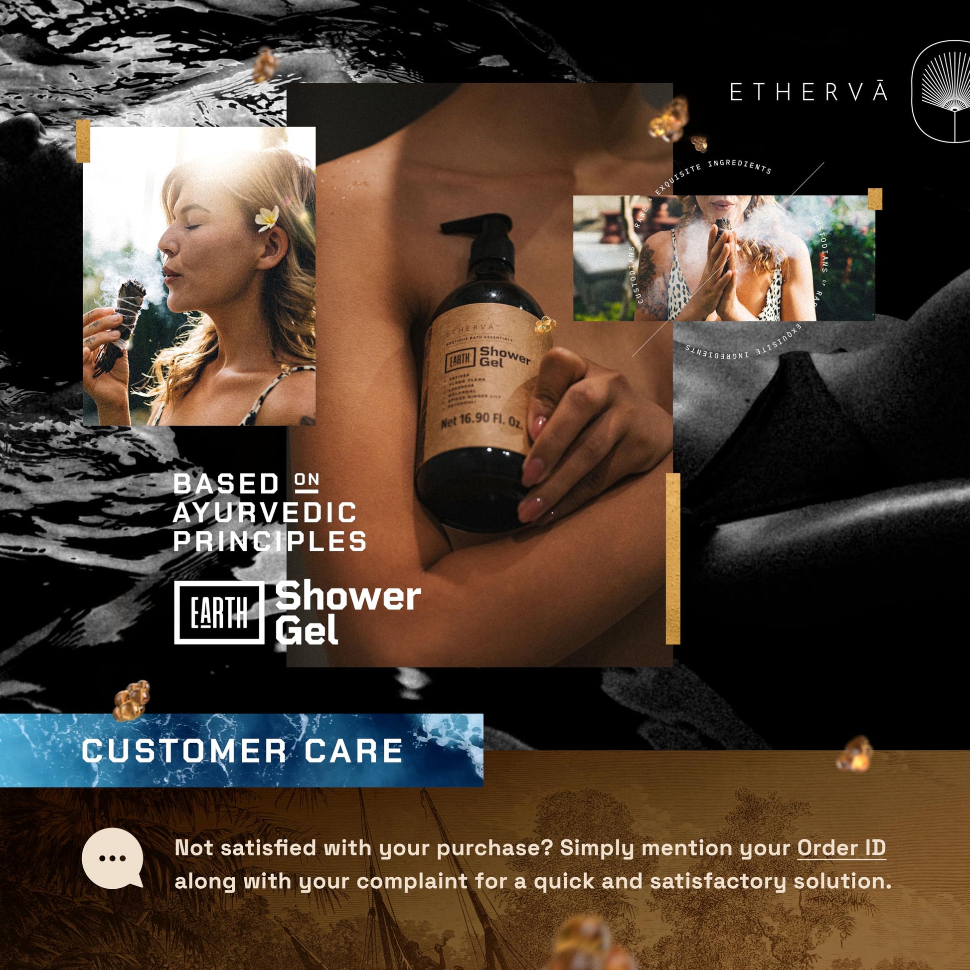 ETHERVA EARTH Body Wash for Men & Women | Patchouli, Vetiver, Incense, Virgin Coconut Oil ETHERVABuy Supplements Australia