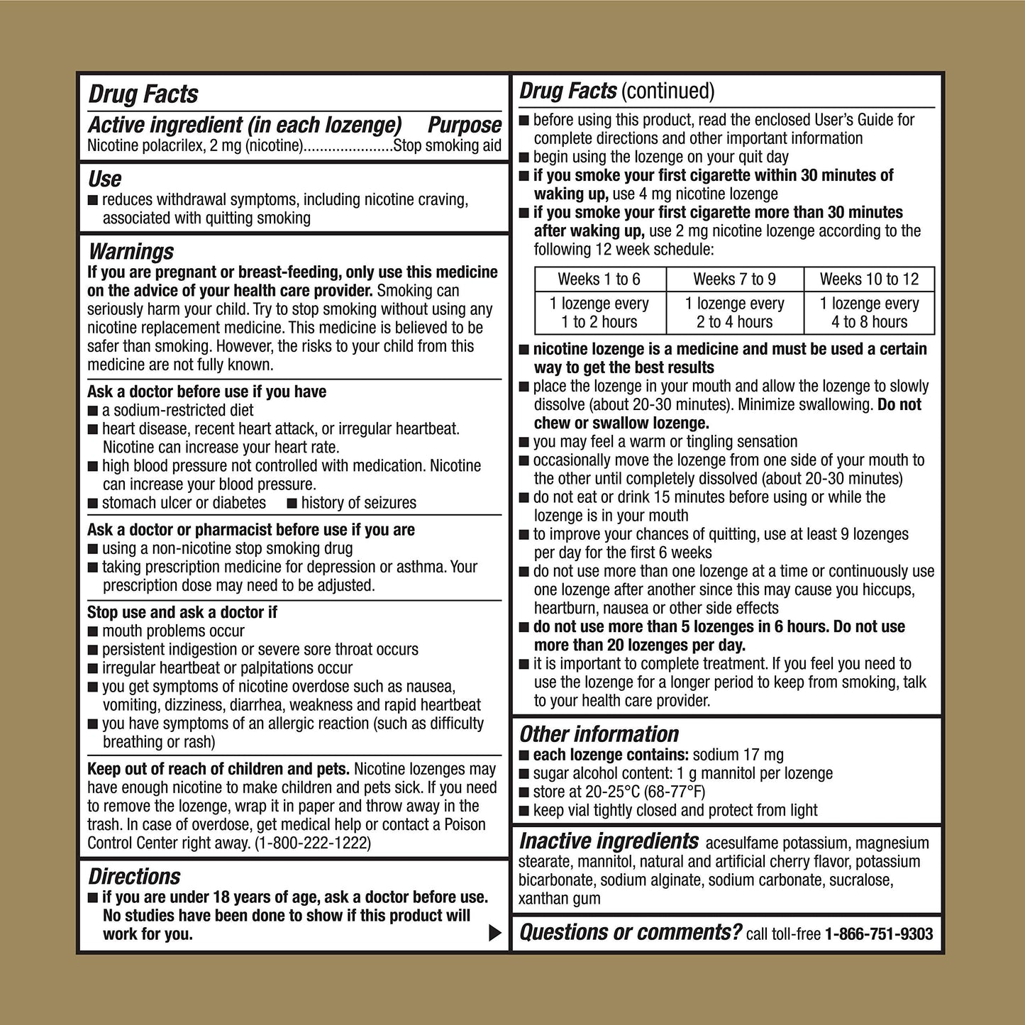 GoodSense Nicotine Polacrilex Lozenge, 2 mg (nicotine), Stop Smoking Aid GoodSenseBuy Supplements Australia