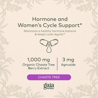 Gaia Herbs Vitex Berry (Chaste Tree) - Supports Hormone Balance & Fertility Gaia HerbsBuy Supplements Australia