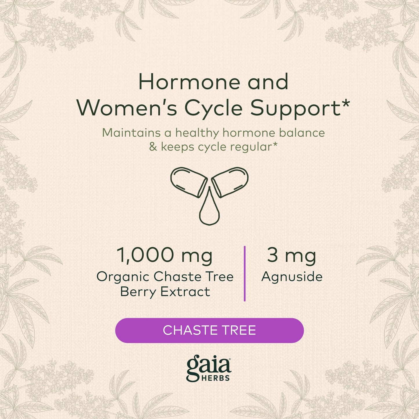 Gaia Herbs, Vitex Berry Vegan Liquid Phyto Capsules - PMS Support Supplement, Chaste Tree berry Gaia HerbsBuy Supplements Australia