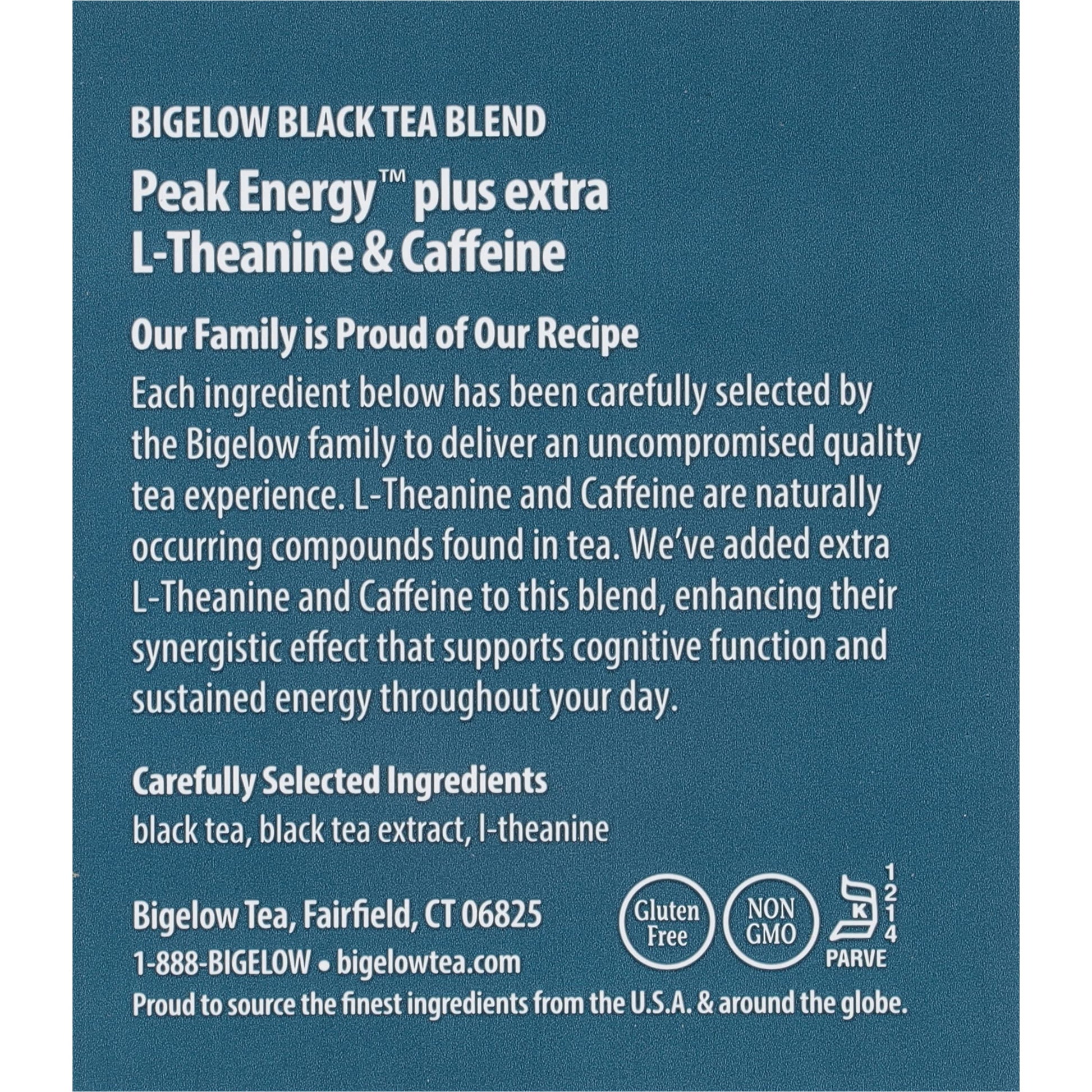 Bigelow Tea Peak Energy plus extra L-Theanine & Caffeine, 18 Count (Pack of 6), 108 Total Tea Bags Bigelow TeaBuy Supplements Australia