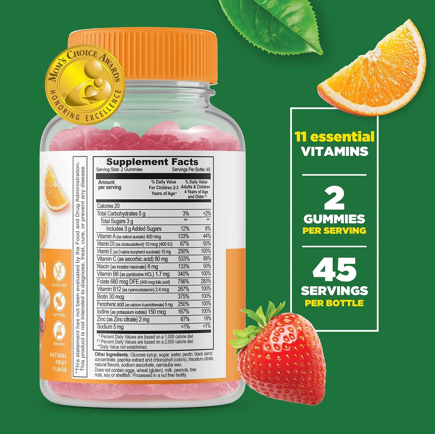 Lifeable Multivitamin Kids + Prebiotic Fiber Kids, Gummies Bundle - Great Tasting, Vitamin Supplement Lifeable