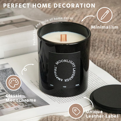 EMPTYFULL Lavender Scented Candles, Wood Wick, 11 oz Large Candle, Natural Soy Candles EmptyfullBuy Supplements Australia