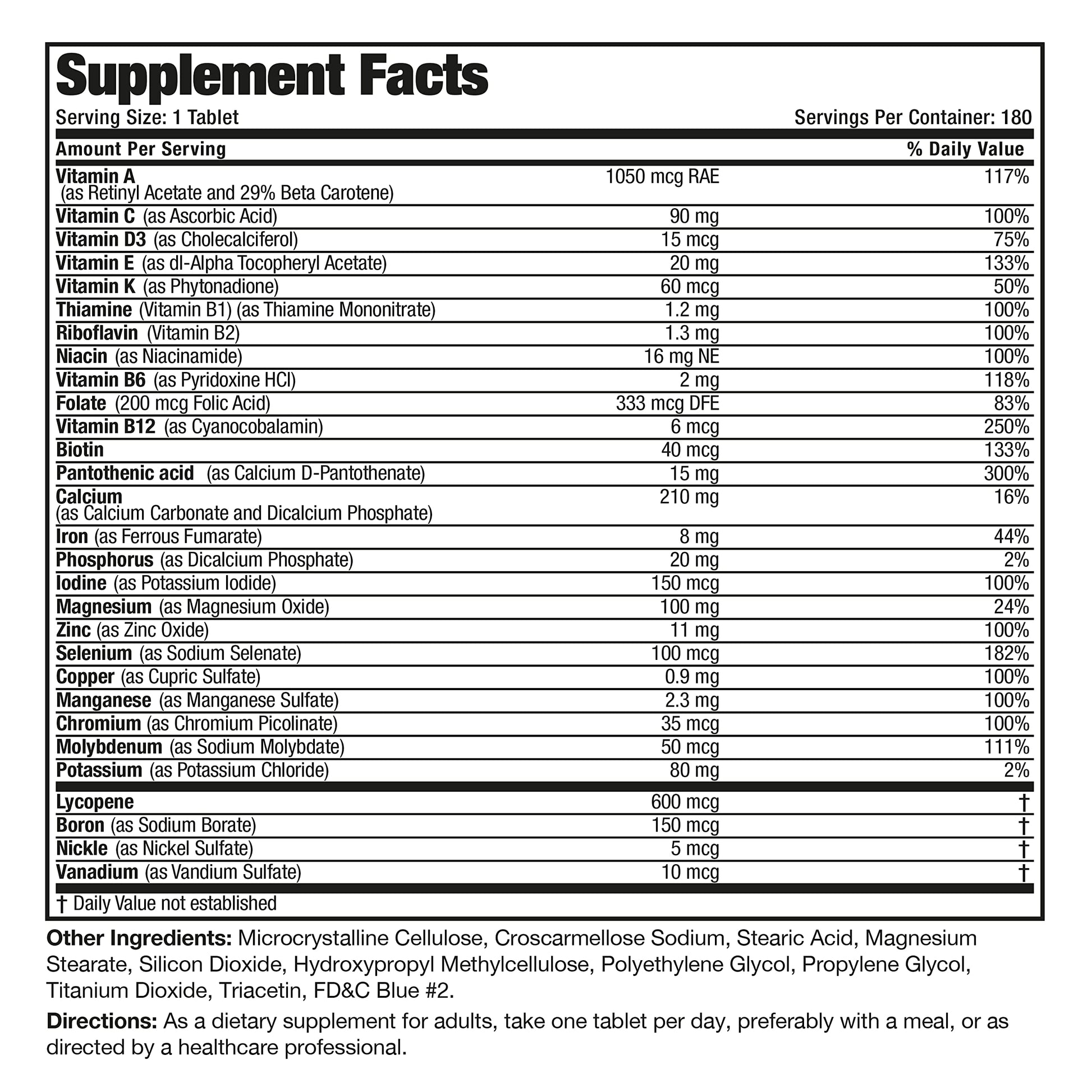 Bronson ONE Daily Men’s Complete Multivitamin Multimineral Once-Daily Multi for Active Men, 180 Tablets BronsonBuy Supplements Australia