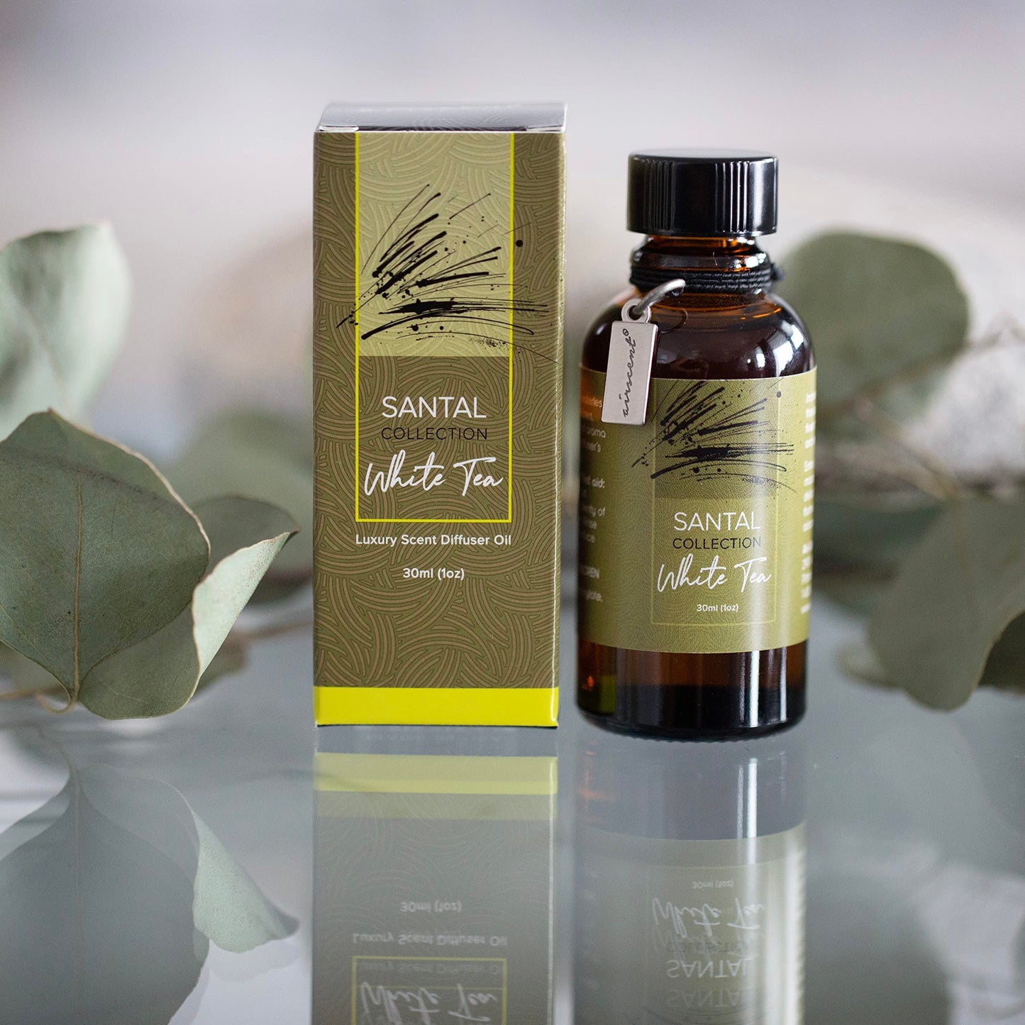 Santal White Tea Diffuser Oil - Air-Scent Aroma and Essential Oil Blend for Aromatherapy Diffusers - 30 Milliliter Air-ScentBuy Supplements Australia