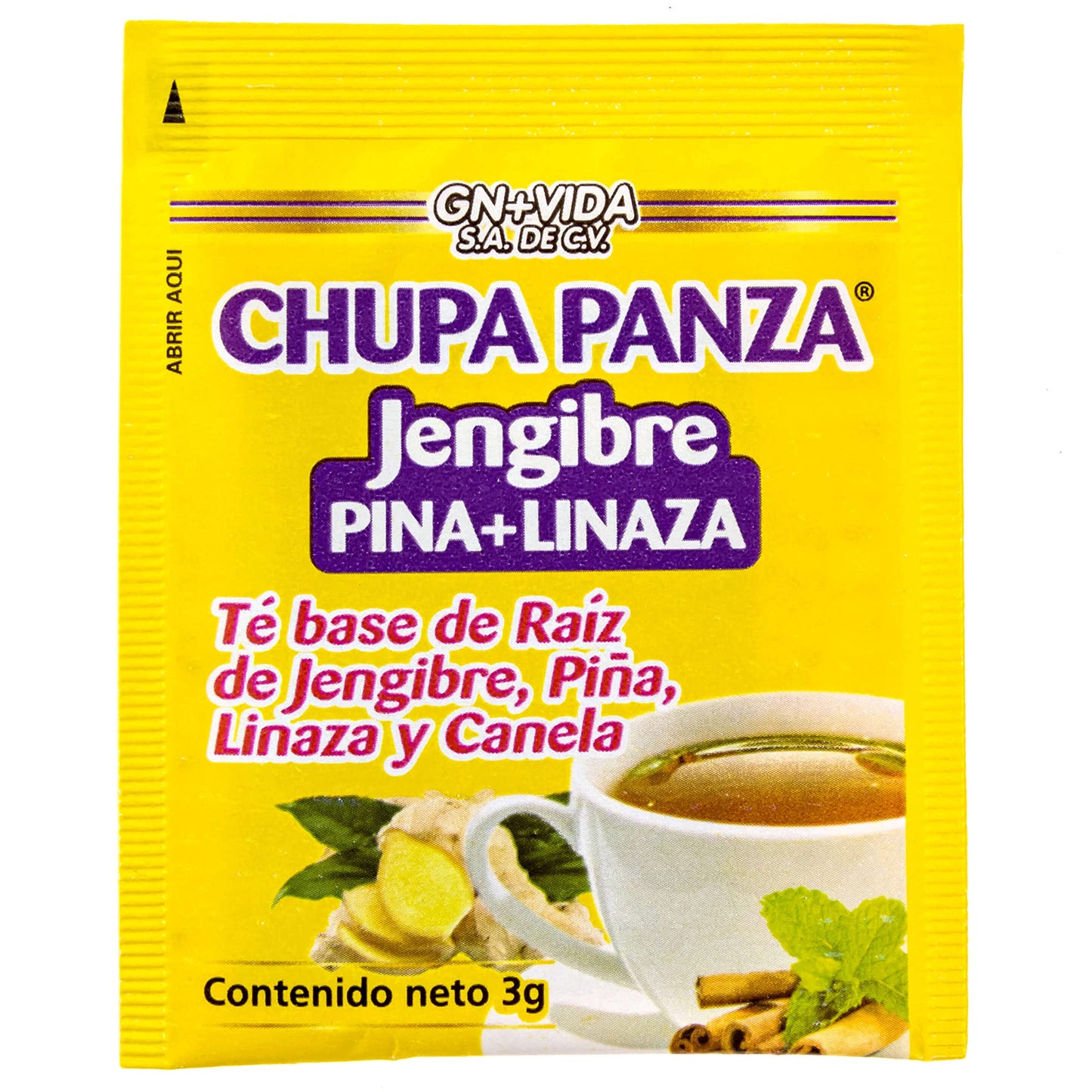 Tea CHUPA Panza, Tea Based ONGINGER Root, PINNEAPPLE, Flaxseed & Cinnamon GN+VidaBuy Supplements Australia