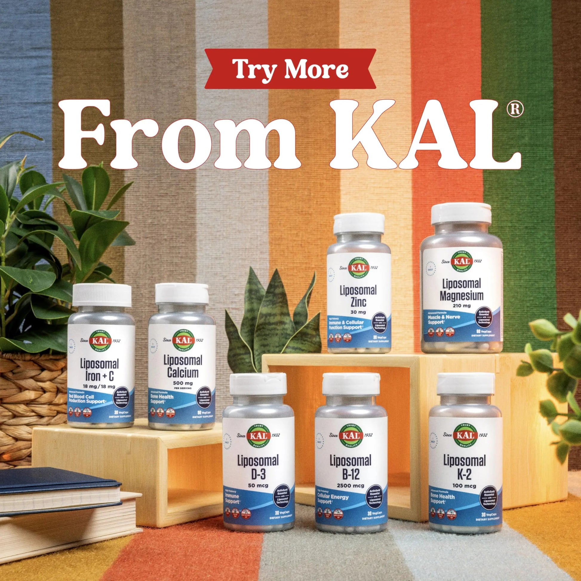 KAL Liposomal Multivitamin - High Potency Liposomal Vitamin C, D-3, and More - Men and Women Multivitamin KAL