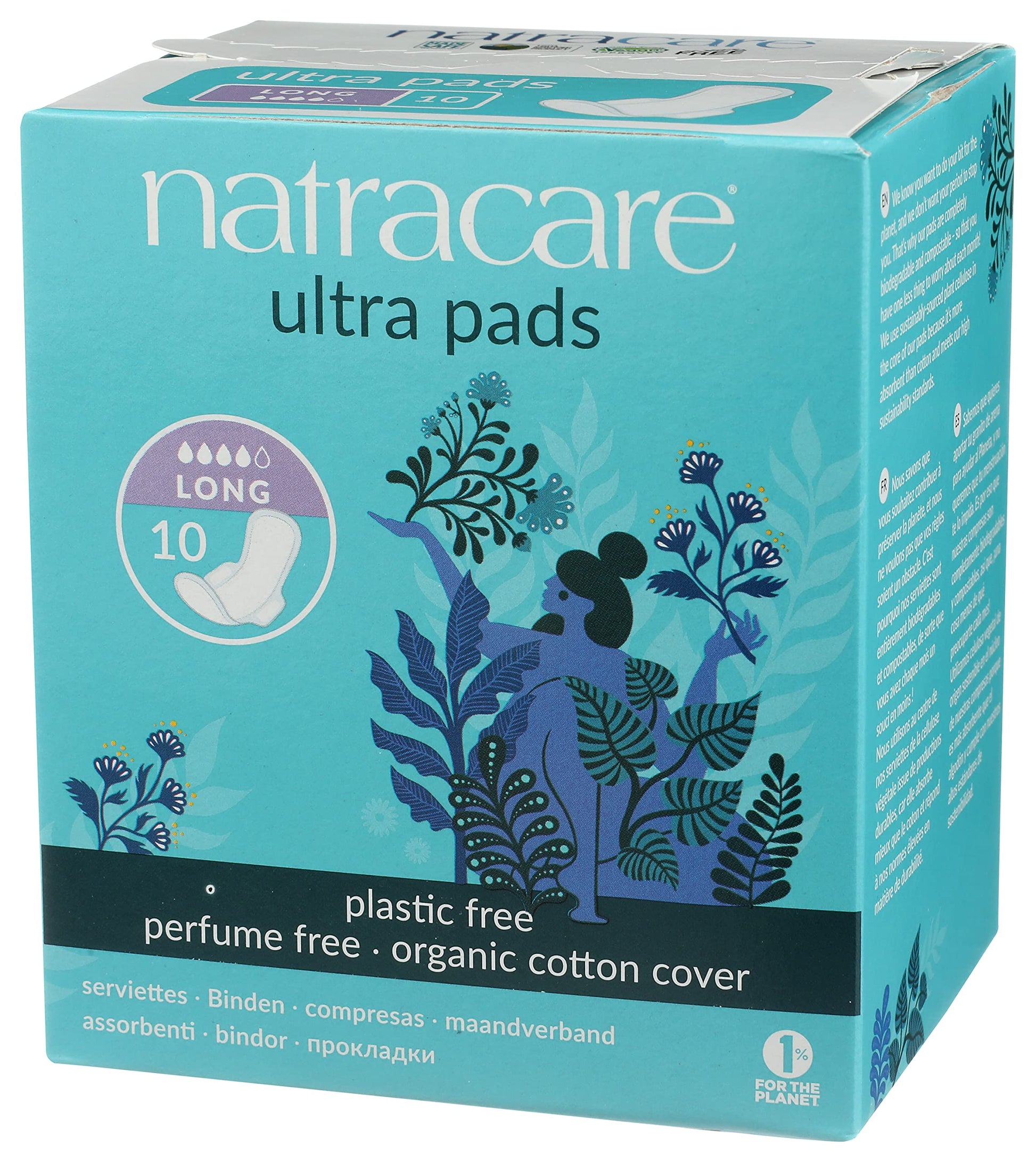 Natracare Slim Fitting Ultra Pads with Wings, Long, Made with Certified Organic Cotton NATRACAREBuy Supplements Australia