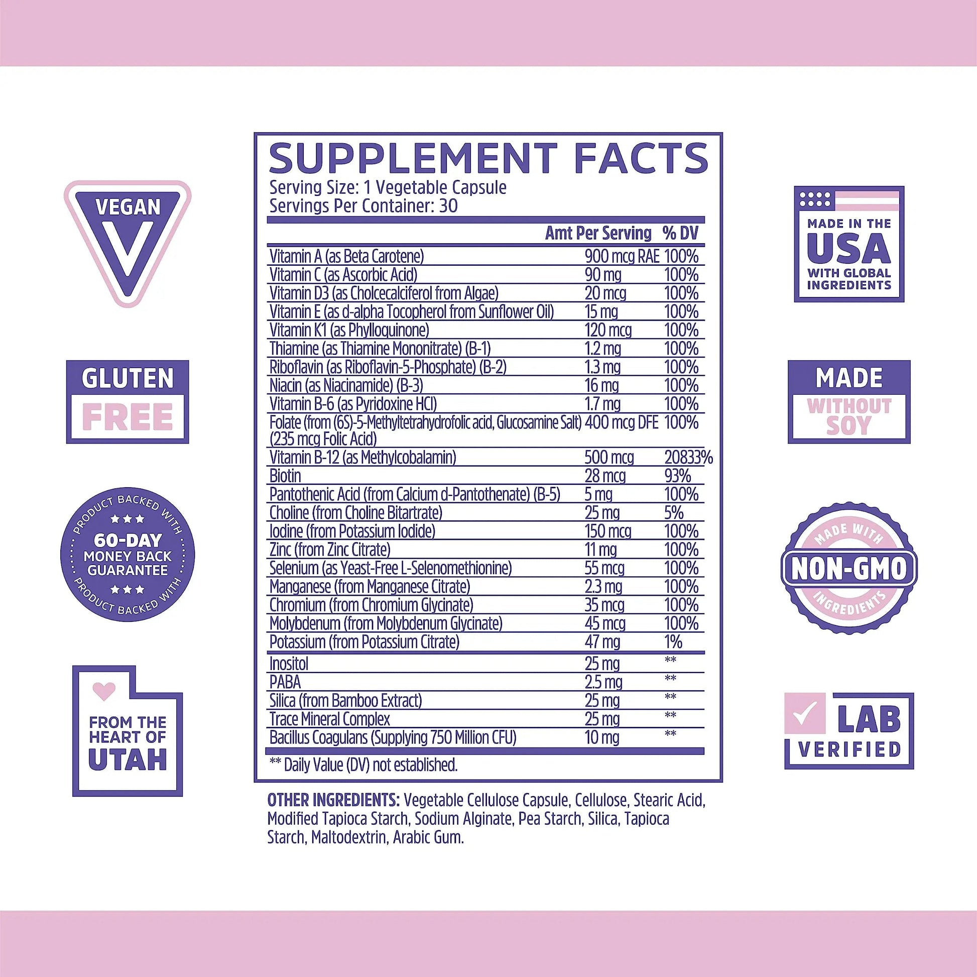Zhou Daily Boost - Probiotic Multivitamin for Women & Men, Immune Support, Antioxidant & Eye Health Supplement with Vitamin A, Vitamin C ZHOUBuy Supplements Australia