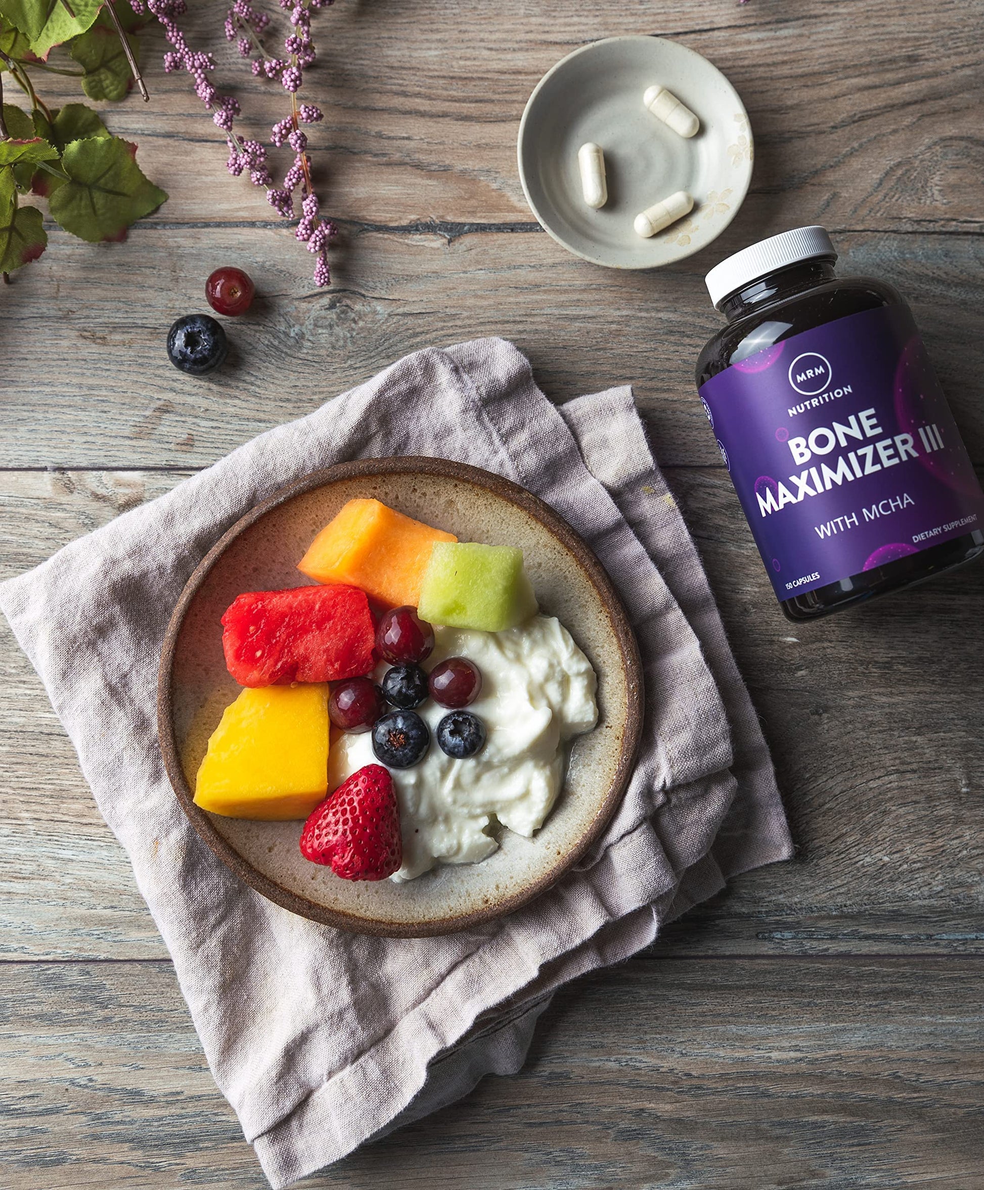 MRM Nutrition Bone Maximizer® III | with MCHA + Vitamin D3 + Vitamin K2 | Bone Health | High Potency | Key Vitamins and Minerals for Bones | 50 Servings MRMBuy Supplements Australia