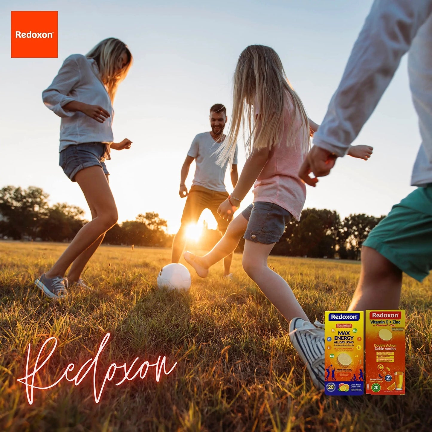 Redoxon Max Energy, Helps Support Inmune System, Citrus Flavor, 20 Effervescent Tablets, 2.82 Oz, Box Redoxon