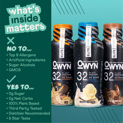 OWYN Only What You Need Pro Elite Vegan High Protein Keto Shake, 32g Protein, 9 Amino OWYN Only What You NeedBuy Supplements Australia