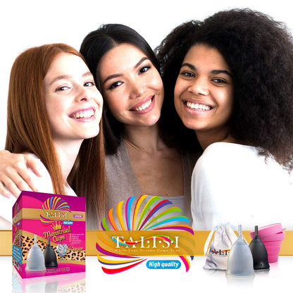 Talisi Soft Menstrual Cups Set of 2 - Reusable Period Cup for Women with Collapsible Case Holder Sterilizer TALISI WHEN YOUR DREAMS COME TRUEBuy Supplements Australia
