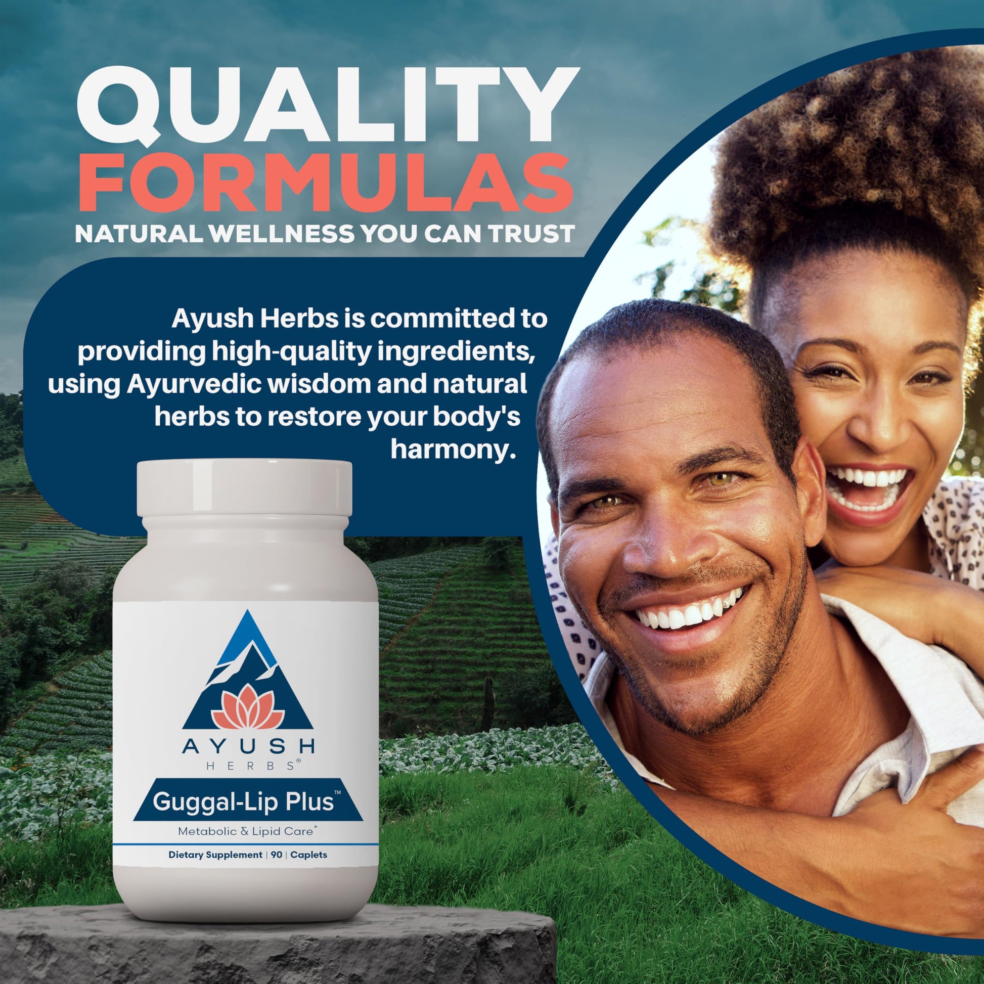 Ayush Herbs Guggal-Lip Plus - Metabolic Vitamins for Women & Men, Daily Pill, Pure & Natural Metabolic Health Supplement with Guggul - 90 Vegetarian Caplets (1 Count) Ayush HerbsBuy Supplements Australia