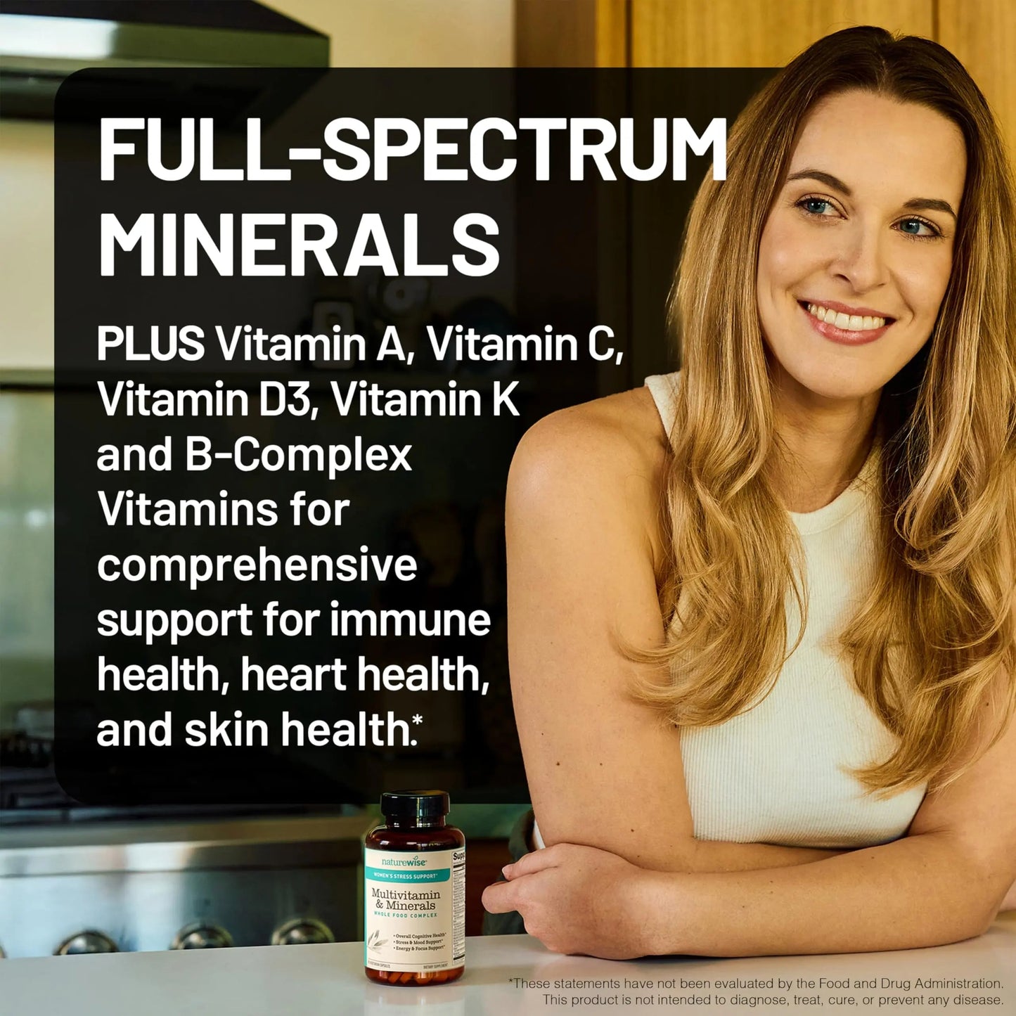 NatureWise [1 Multivitamin for Women Stress Support & Natural Minerals - 60 Capsules[30-Day Supply] + [1] Vitamin D3 5000iu + Organic Olive Oil - 30 Mini Softgels[30-Day Supply] NatureWiseBuy Supplements Australia