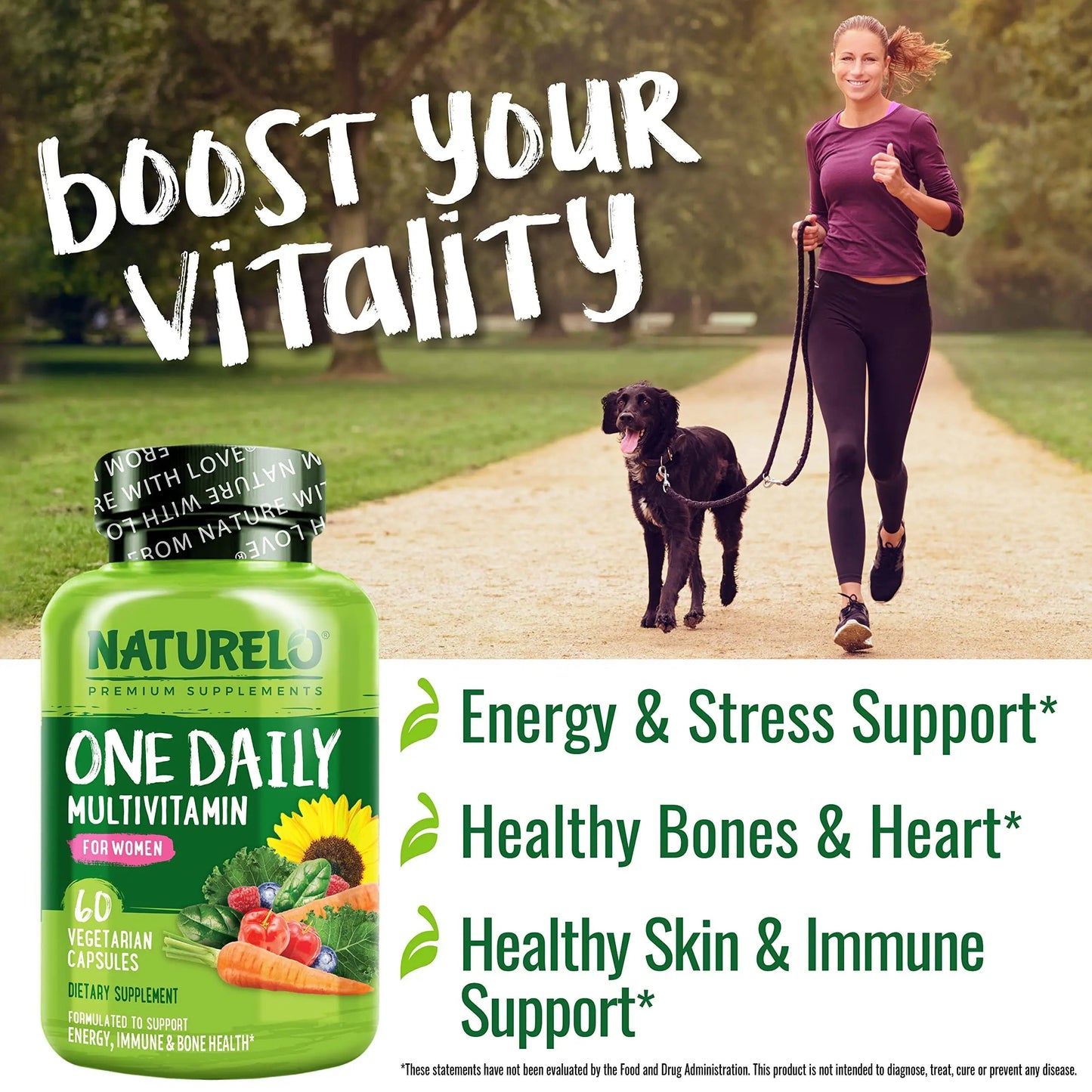 NATURELO One Daily Multivitamin for Women, 60 Capsules and One Daily Multivitamin for Men, 60 Capsules - 2 Month Supply Bundle NATURELO