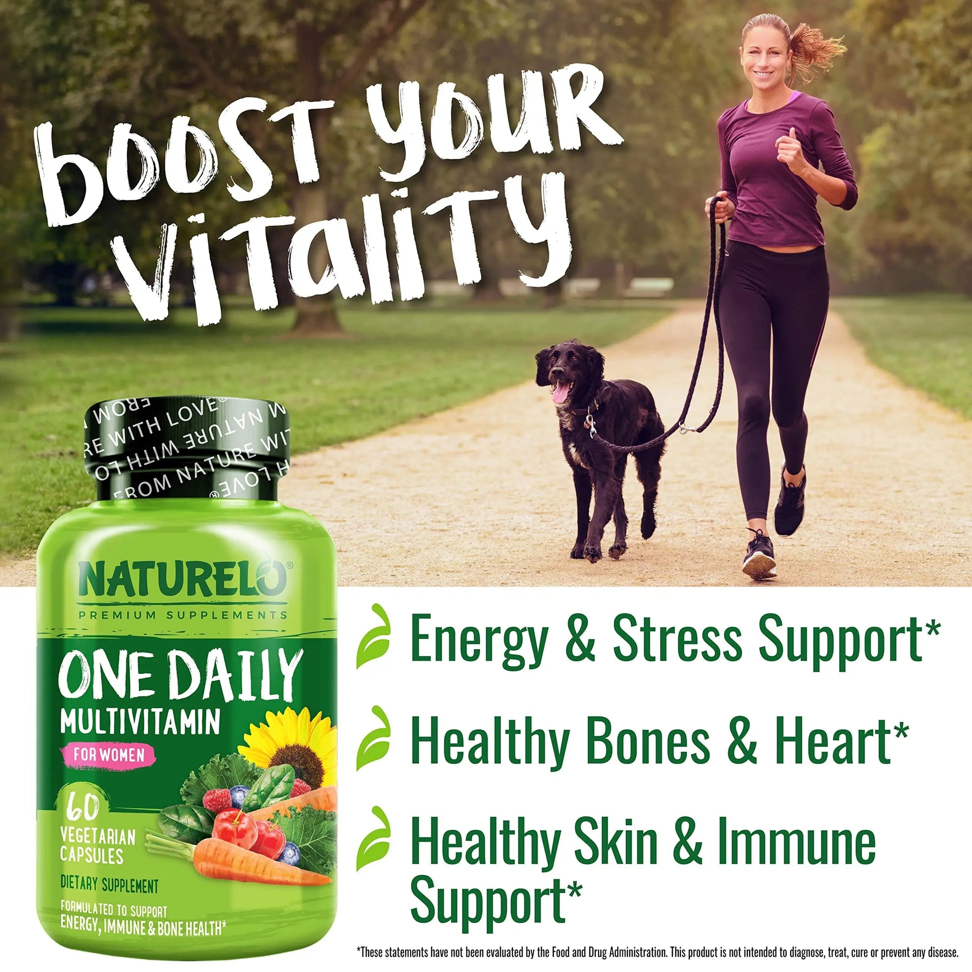 NATURELO One Daily Multivitamin for Women, 60 Capsules and One Daily Multivitamin for Men, 60 Capsules - 2 Month Supply Bundle NATURELO