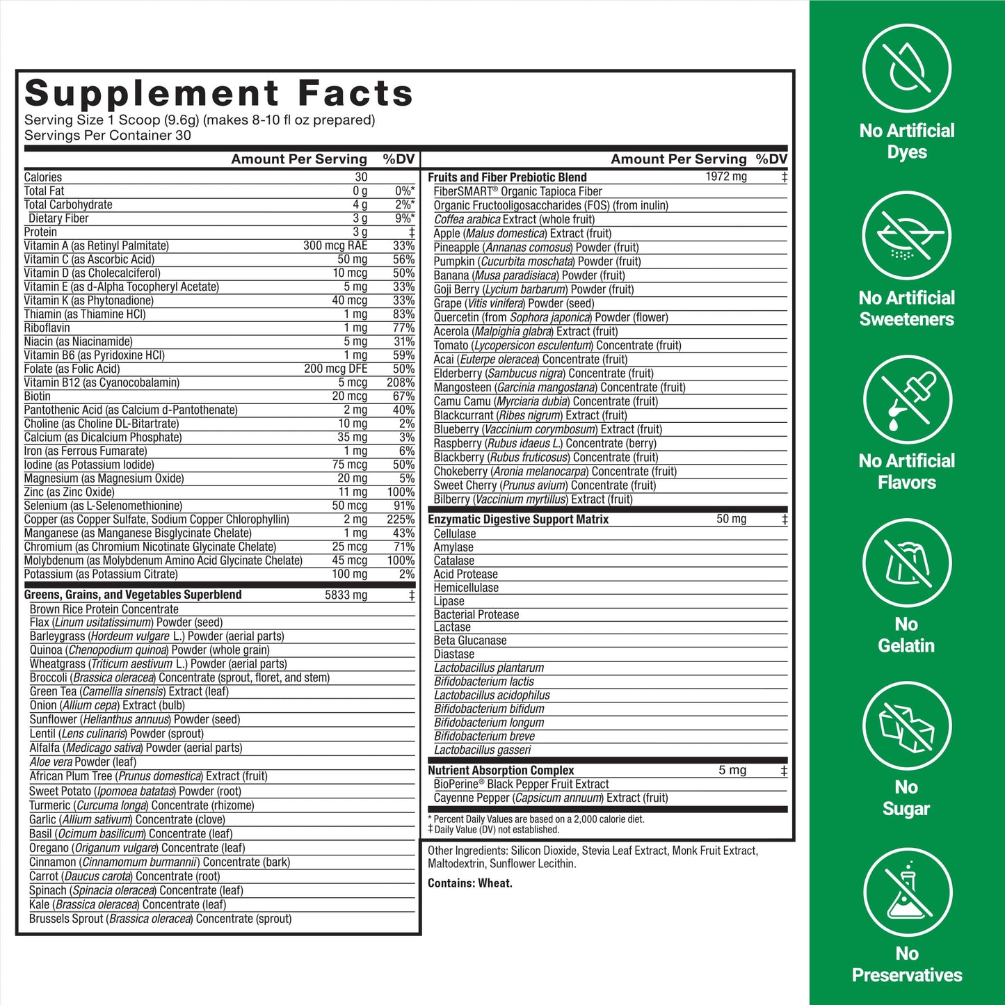 Force Factor Smarter Greens Daily Wellness Powder 2-Pack to Support Energy, Immunity & Digestion, Superfood Greens Powder with Vitamins, Minerals & Probiotics, Unflavored, 60 Servings Force FactorBuy Supplements Australia